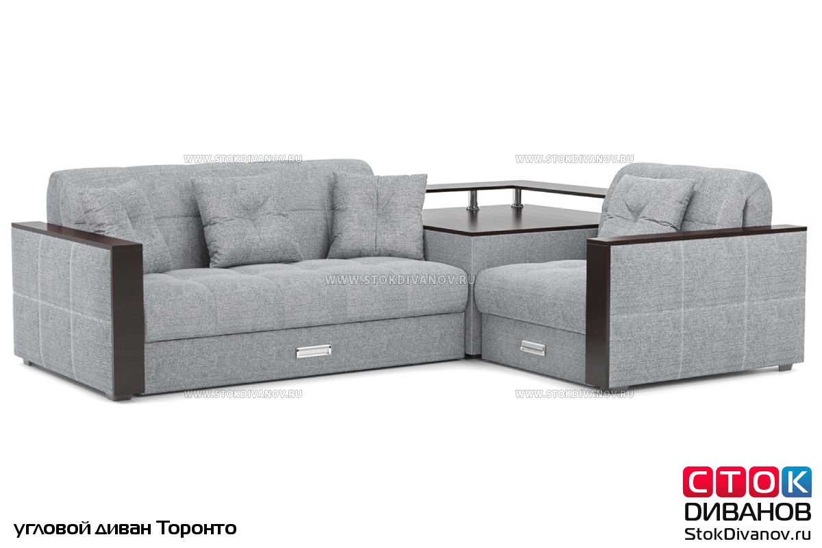 Угловой диван "ТОРОНТО GREY" аккордеон на металлокаркасе за 79799 руб ...
